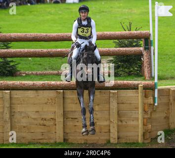 Badminton, UK. 07th May, 2023. 07 May 2023 - Badminton Horse Trials - Cross-Country Test - Badminton - Gloucestershire Felix Vogg rides Cartania during the Cross-Country Test at the Badminton Horse Trials. Picture Credit: Mark Pain/Alamy Live News Stock Photo