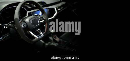 Car ventilation system and air conditioning - details and controls of modern car Stock Photo