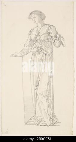 The Garland Weavers - Drapery Study, 1866-1867. Artist: Edward Burne-Jones Stock Photo