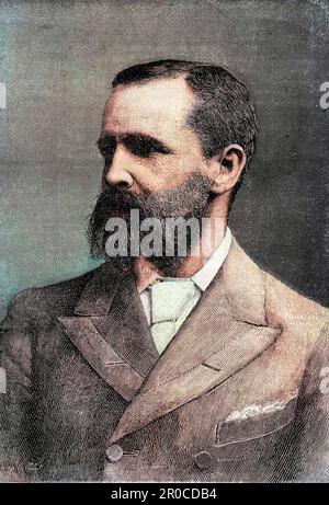 Portrait de Verney Lovett Cameron (1844-1894), explorateur anglais de l'Afrique equatoriale Stock Photo