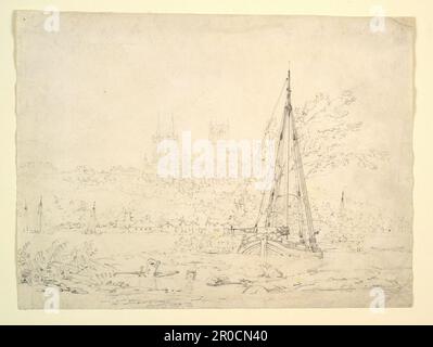 Lincoln from the River, 1780-1851. J M W Turner Stock Photo