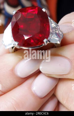 The 25.59 carat Sunrise Ruby and Diamond ring by Cartier