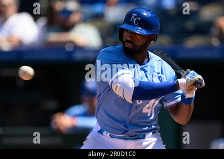 Kansas City Royals' Jackie Bradley Jr. hits a two-run double