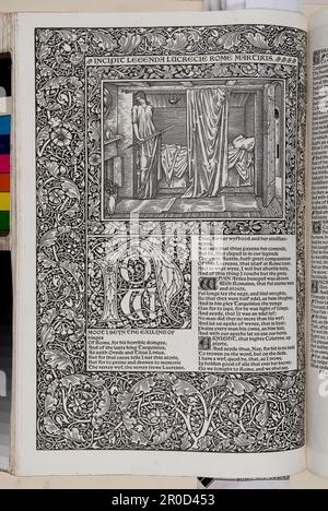 The Kelmscott Chaucer - The Works of Geoffrey Chaucer Now Newly Imprinted, 1896 Stock Photo