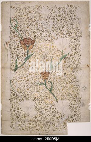 Garden Tulip, 1885. William Morris. Design for wallpaper Stock