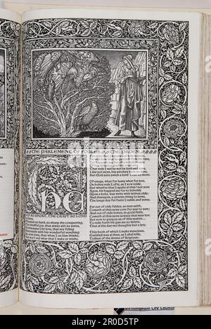 The Kelmscott Chaucer - The Works of Geoffrey Chaucer Now Newly Imprinted, 1896 Stock Photo