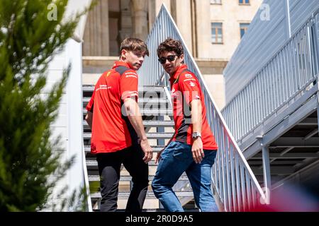 BAKU, AZERBAIJAN, baku city  circuit, 27.April.2023: #16, Charles LECLERC, Team Scuderia Ferrari, during the Azerbaijan Formula One Grand Prix at Baku Stock Photo