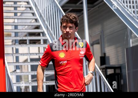 BAKU, AZERBAIJAN, baku city  circuit, 27.April.2023: #16, Charles LECLERC, Team Scuderia Ferrari, during the Azerbaijan Formula One Grand Prix at Baku Stock Photo