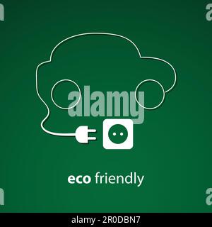 Eco Friendly Car - Green Energy Stock Vector