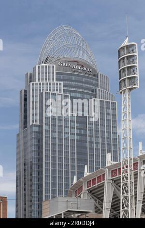 Great American Insurance Building and Ball Park Smokestacks in Cincinnati,  Ohio - Encircle Photos