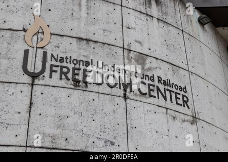 Cincinnati - Circa May 2023: National Underground Railroad Freedom Center. The Freedom Center is  based on the history of the Underground Railroad. Stock Photo