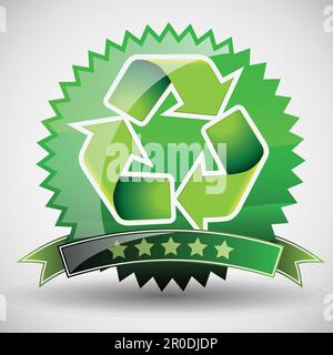 Illustration of Recycling Label Stock Vector