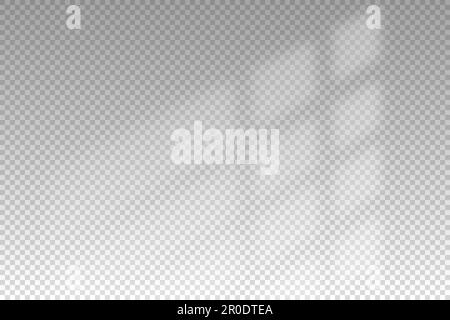 Shadow from light window. Overlay shade blinds. Reflect sun beams on wall. Reflecting shades jalousie isolated on transparant background. Reflected Stock Vector