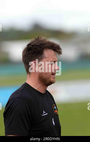 Carmarthen Athletic RFC v Tenby RFC WRU West Div 2 2023 - O Stock Photo