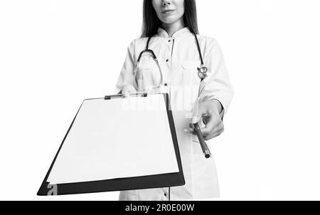 selective focuse of anamnesis medical clipboard. anamnesis from doctor. doctor show anamnesis Stock Photo
