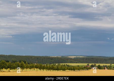 View to Siptenfelde in the Harz Mountains Stock Photo