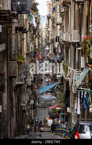 A view of Spaccanapoli street, Naples, Campania, Italy Stock Photo - Alamy