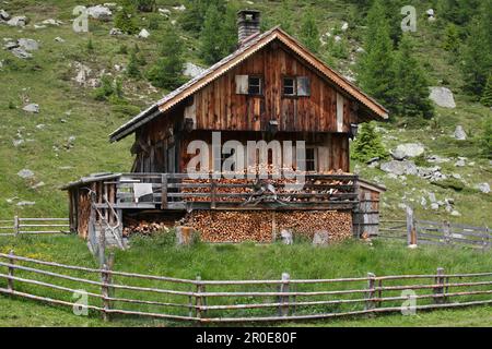 Alpine wooden house Stock Photo