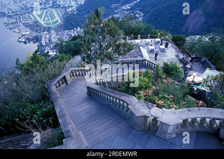 Way to the Christ the Redeemer, Cristo Redentor, Rio de Janeiro, Brazil Stock Photo