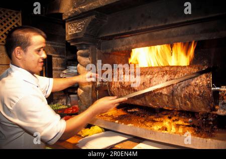 Oven with Kebap at the restaurant, Bodrum, Turkey Stock Photo