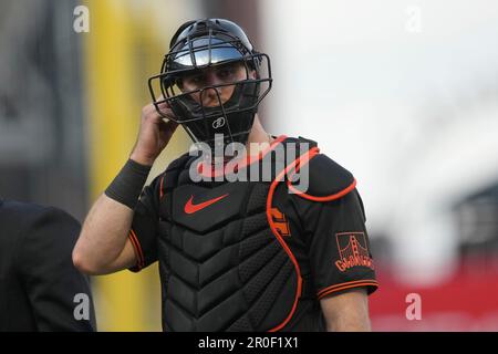 Houston, United States. 03rd May, 2023. San Francisco Giants catcher JOEY  BART batting in the top of the sixth inning during the MLB game between the  San Francisco Giants and the Houston Astros on Wednesday May 3, 2023, at  Minute Maid Park in