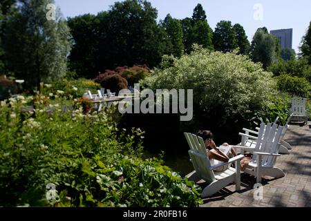 Planten un Blomen, park in the city center, district Neustadt, Hamburg, Germany Stock Photo