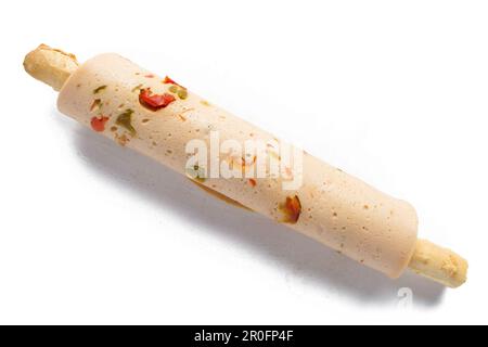 snack with sausage and bread sticks, homemade snack, snacks Stock Photo