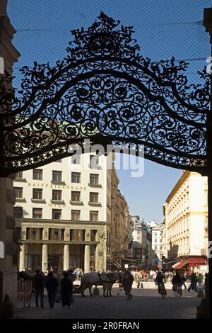 Vienna Hofburg wrought iron gate fiaker Stock Photo