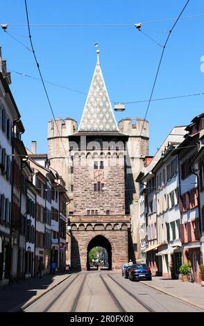 View of the former city gate, Spalentor, Basel, Switzerland Stock Photo