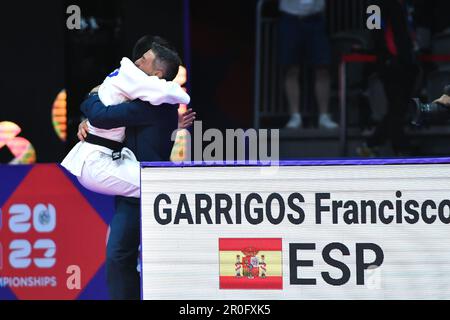 Doha, Qatar, 7 May 2023. Francisko Garrigos Of Spain Reacts In -60kg ...