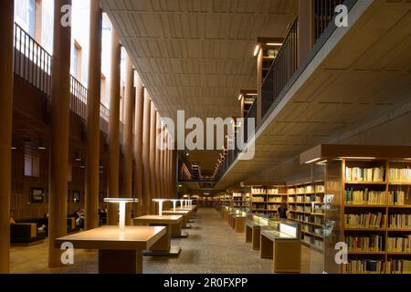 Reading room of the Saxon State Library, Dresden, Saxony, Germany Stock Photo