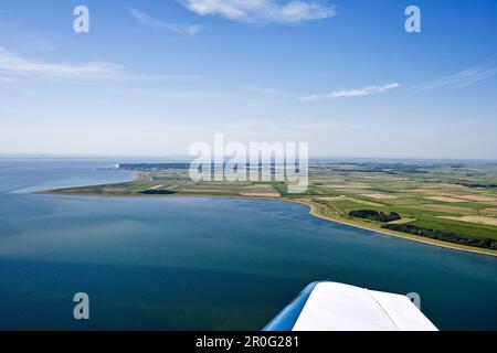 Aerial shot of Foehr island, Schleswig-Holstein, Germany Stock Photo