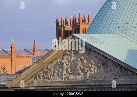 St. Hedwig's Cathedral, Friedrichswerder Church in background, Berlin, Germany Stock Photo