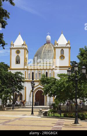Iglesia de San Nicolas de Bari, Plaza Bolivar, Porlamar, Isla Margarita, Nueva Esparta, Venezuela Stock Photo