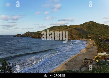 View over Playa Manzanillo, Isla Margarita, Nueva Esparta, Venezuela Stock Photo