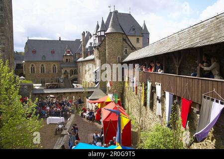 Knights festival, Schloss Burg, Solingen, North Rhine-Westphalia, Germany Stock Photo