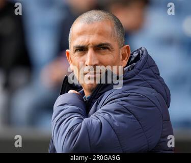 Burnley, UK. 08th May, 2023. Sabri Lamouchi Manager of Cardiff City during the Sky Bet Championship match Burnley vs Cardiff City at Turf Moor, Burnley, United Kingdom, 8th May 2023 (Photo by Steve Flynn/News Images) in Burnley, United Kingdom on 5/8/2023. (Photo by Steve Flynn/News Images/Sipa USA) Credit: Sipa USA/Alamy Live News Stock Photo