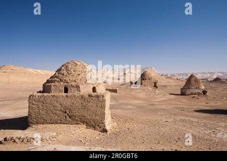 Tombs at El Qasr in Dakhla Oasis, Libyan Desert, Egypt Stock Photo