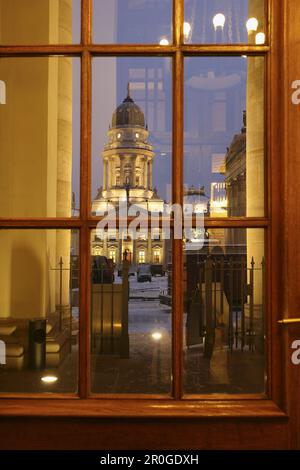 View from French Cathedral towards German Cathedral, Gendarmenmarkt, Berlin Mitte, Berlin, Germany Stock Photo