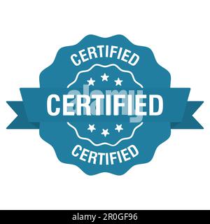 Certified label or stamp. Vector illustration Stock Vector