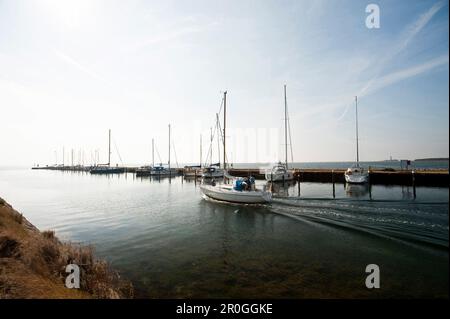 Port of Orth, Fehmarn, Schleswig-Holstein, Germany Stock Photo