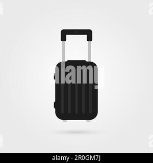 black simple travel suitcase icon Stock Vector