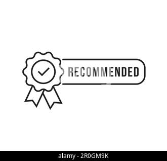 certify line icon like recommended Stock Vector
