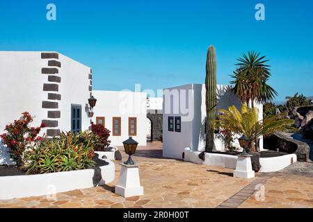 Houses at new harbour, Marina Rubicon, Playa Blanca, Lanzarote, Canary Islands, Spain, Europe Stock Photo