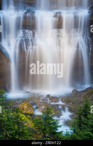 Waterfall in Vallesinella valley, Cascate di Mezzo Vallesinella, Brenta Adamello Nature Reserve, Madonna di Campiglio, Trentino, Italy Stock Photo