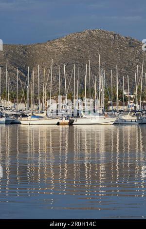Marina, Port d Alcudia, Alcudia, Majorca, Spain Stock Photo