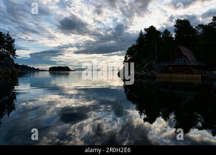 Port Exit in Kolbeinshamn, Island of Huftaroy, Austevoll, Norway Stock Photo