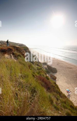 Atlantic coastline near Hotel, Povoa de Penafirme, A-dos-Cunhados, Costa de Prata, Portugal Stock Photo