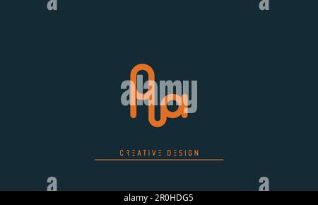 Alphabet letters Modern Creative logo PA , AP Stock Vector