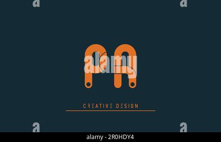 Alphabet letters Modern Creative logo PA , AP Stock Vector